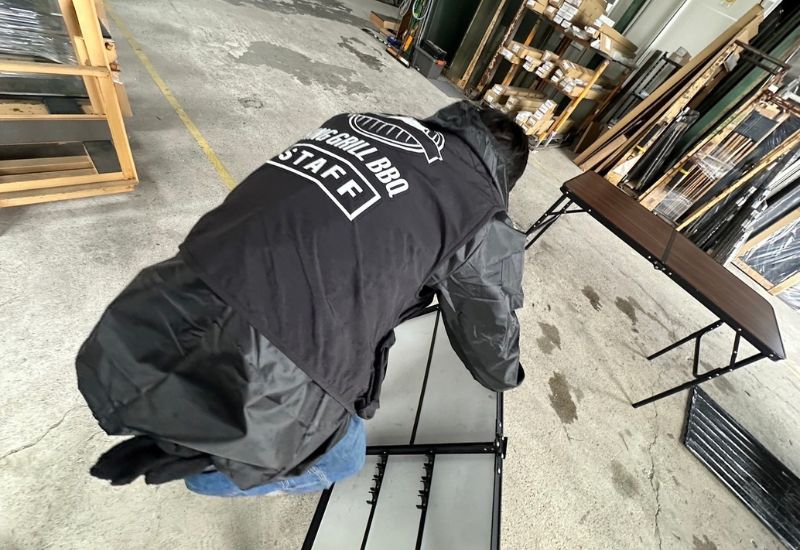 KING GRILL BBQ スタッフ会場の片付け